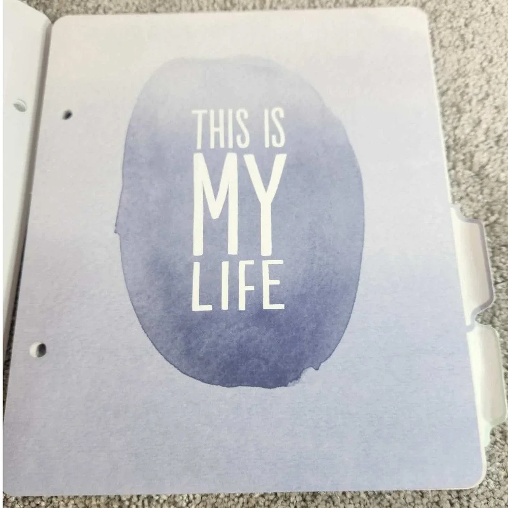 Planner Refill‎ White Floral Lined Grid Tabbed Pages